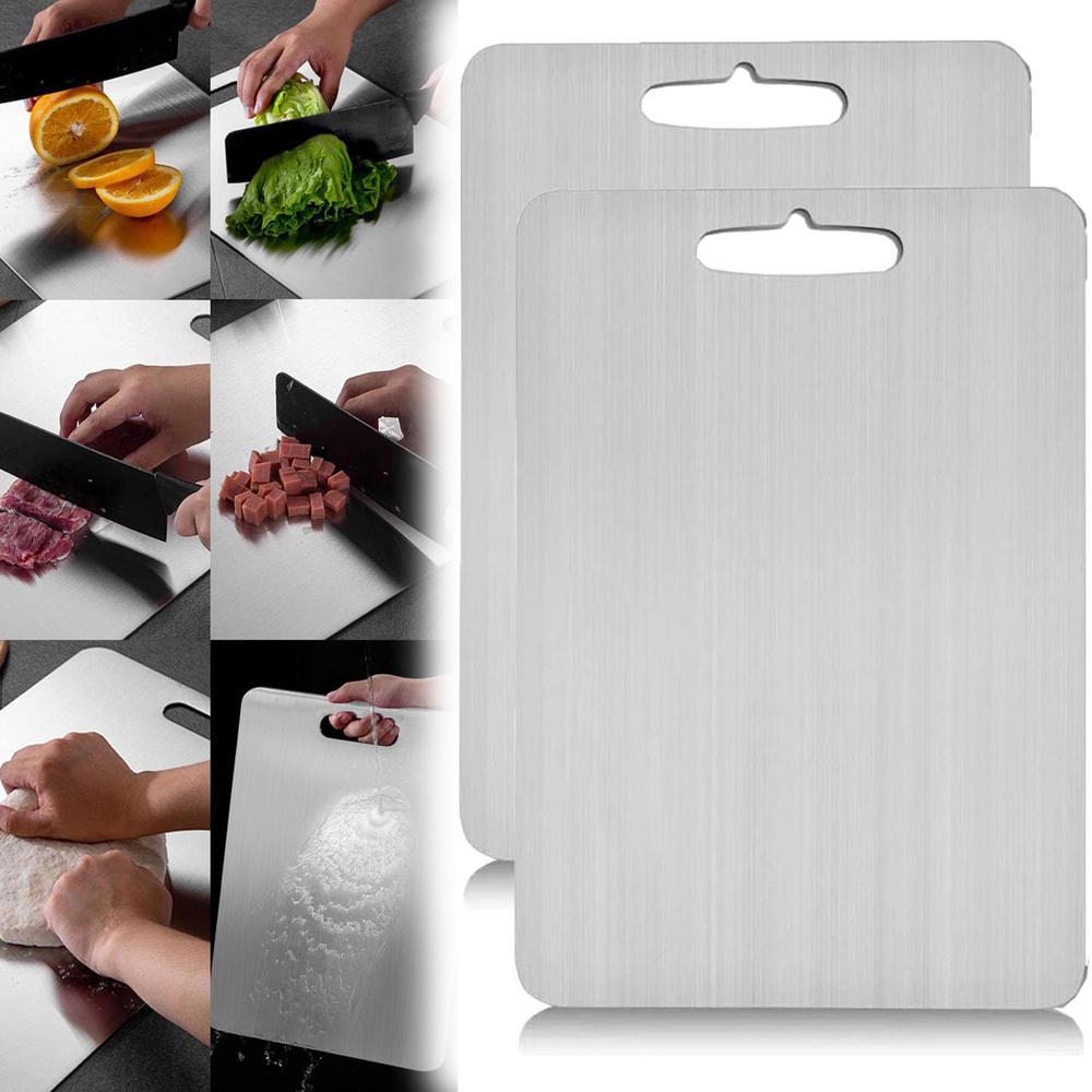 SlicePro™ | Roestvrijstalen & Antibacteriële Snijplank voor Hygiënisch Koken
